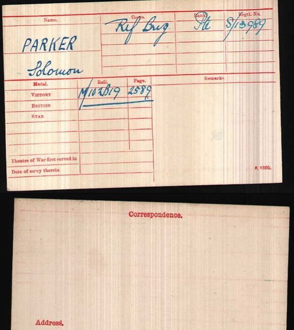 Medal card