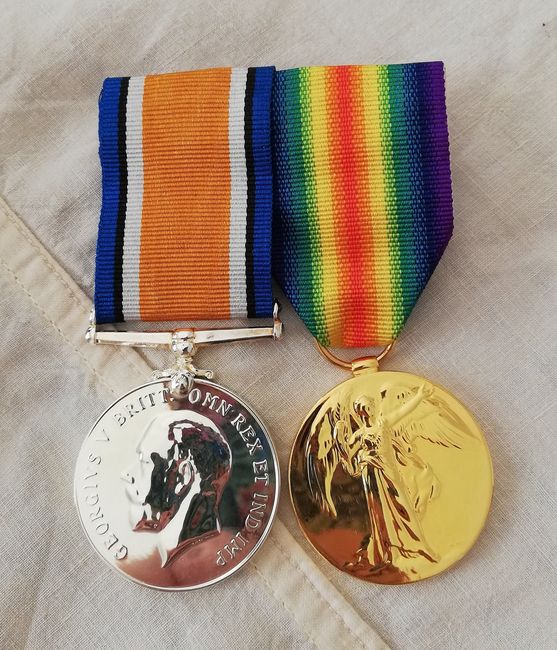 Replica medals - British War and Victory Medals 