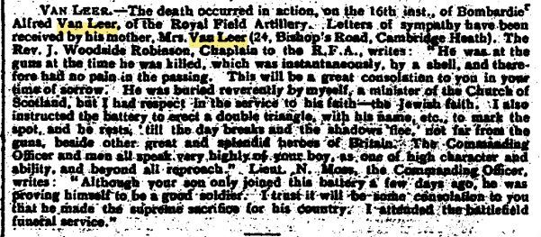 Jewish Chronicle 28/02/1917