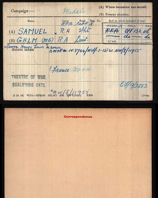 Medal card