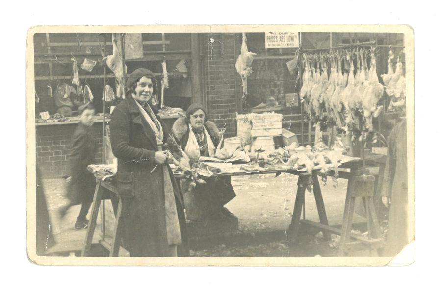 Selling poultry in the market