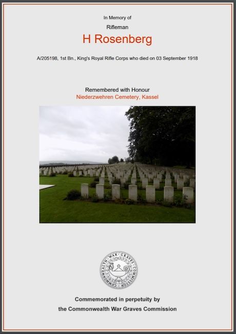 Commonwealth War Graves Certificate