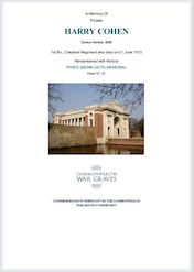 CWGC - Harry Cohen