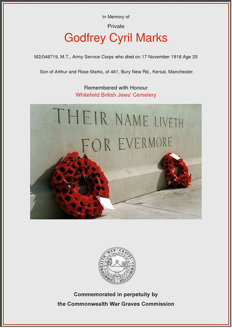 Commonwealth War Graves Commemorative Certificate 