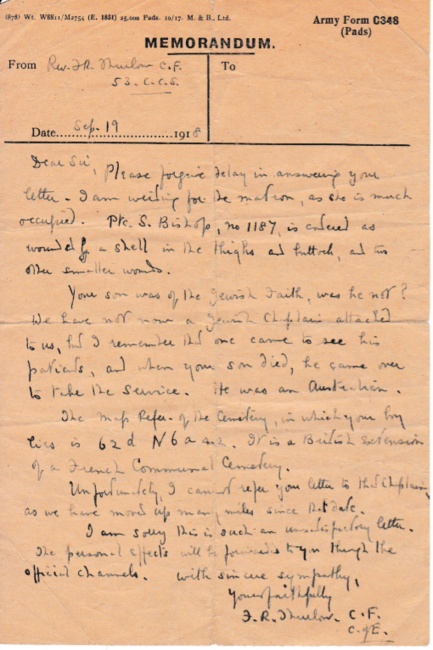 Letter (Transcribed into anecdotes)