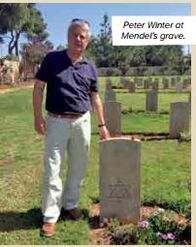 Ex-Headmaster Peter Winter at Mendel's grave
