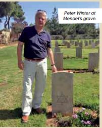 Ex-Headmaster Peter Winter at Mendel's grave