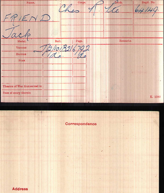 Medal card