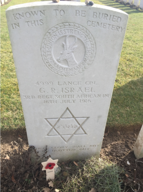 Headstone in Delville Wood Cemetery