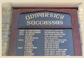 Latymer Upper School 'University Successes' Board
