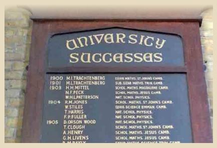 Latymer Upper School 'University Successes' Board