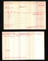 Medal index card