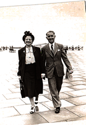 Harry and Beccie in 1949 in Brighton, where they settled after the war