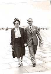 Harry and Beccie in 1949 in Brighton, where they settled after the war