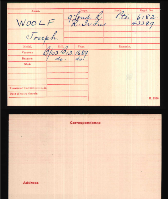 Medal card