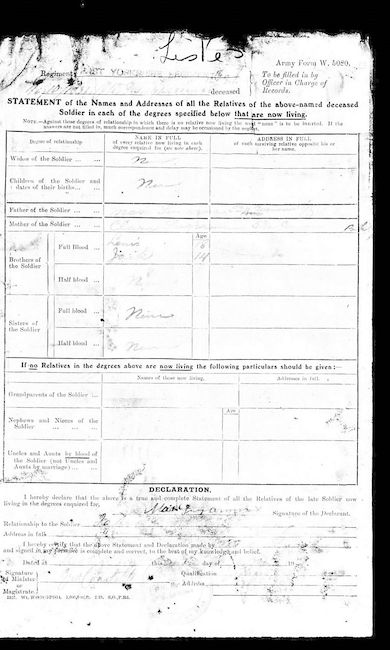 Military Record
