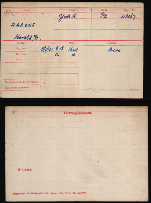 Medal card