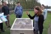 Paula describes the fighting around the Menin Gate, Ypres. We Were There Too trip to Ypres, April 2017. By Alan Brill, Voluntary Photographer