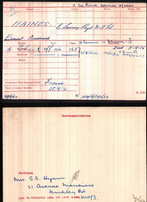 Medal card