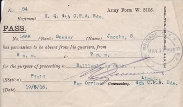 Army passes