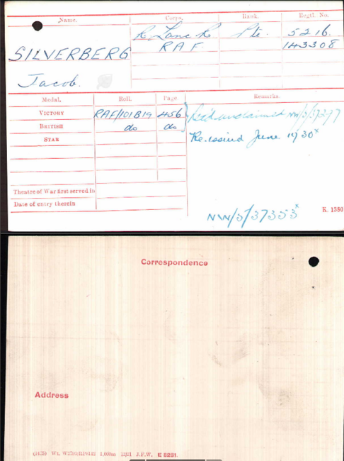 Medal card