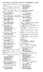 London Gazette, September 1918 