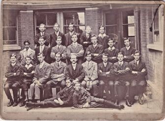 Habersashers, Hampstead. 1912. Seated front row, extreme right.