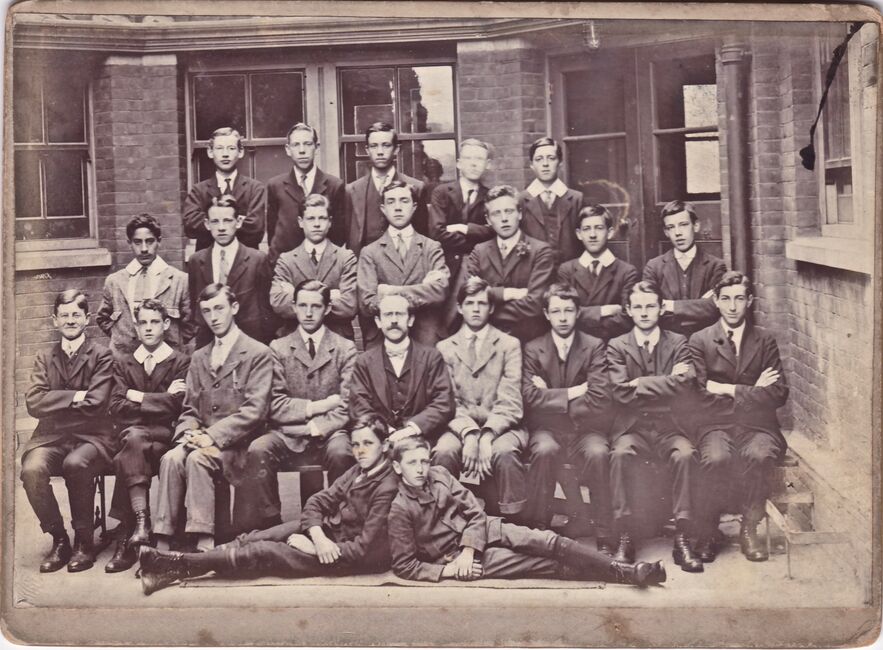 Habersashers, Hampstead. 1912. Seated front row, extreme right.