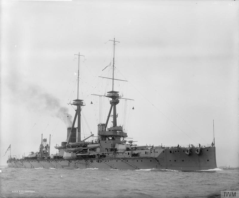 HMS BELLEROPHON. Saw action at the Battle of Jutland, 31 May 1916. © IWM (Q 38256)