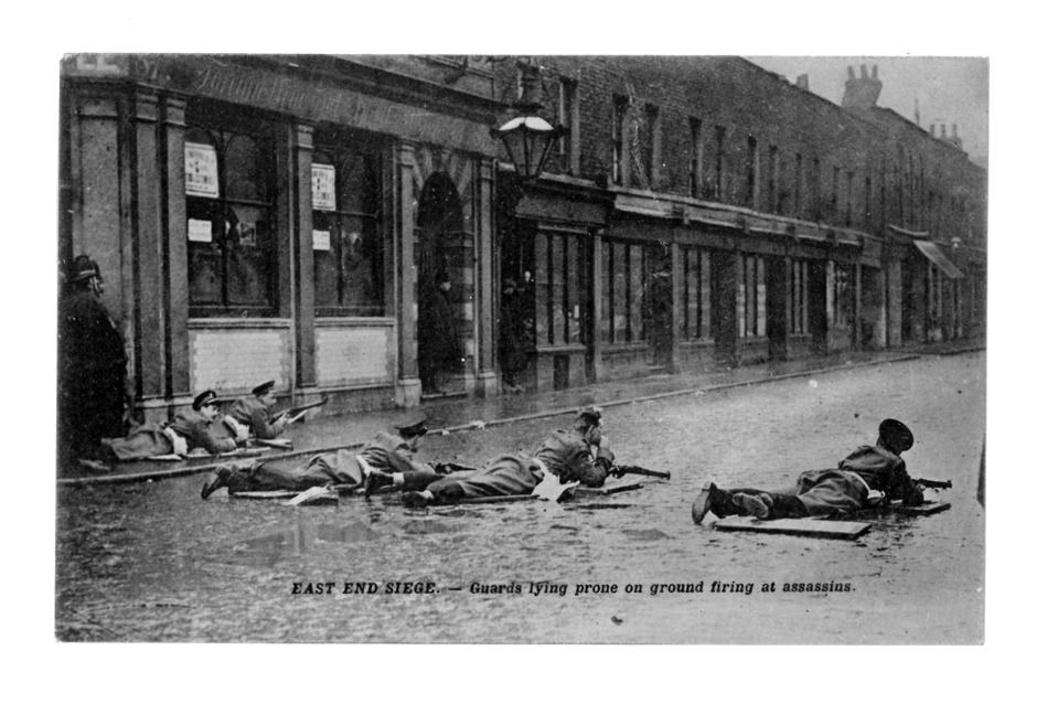 Scots Guards from the Tower of London in position