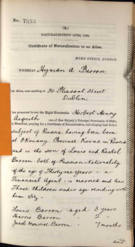 Naturalisation as British, 1893