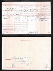 Medal Index Record Card
