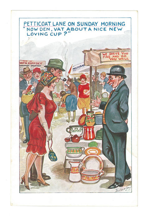 Satirical caricature