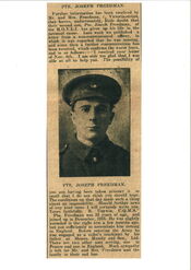 Newspaper Clipping about Joseph's Death