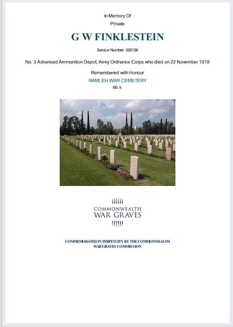 Gerson Finklestein CWGC