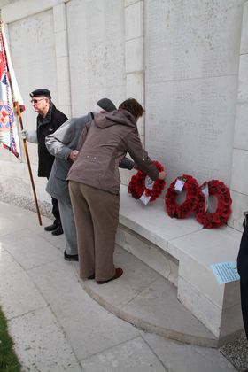 Tyne Cot CWGC Cemetery wreath laying. We Were There Too trip to Ypres, April 2017. By Alan Brill, Voluntary Photographer