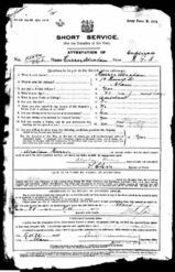 WW1 Enlistment Papers