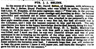 Letters of Condolence