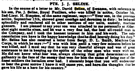 Letters of Condolence