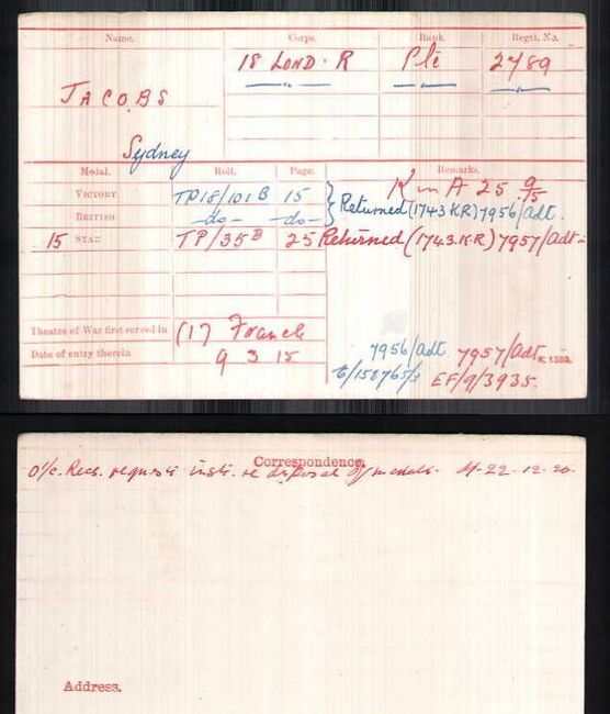Medal card