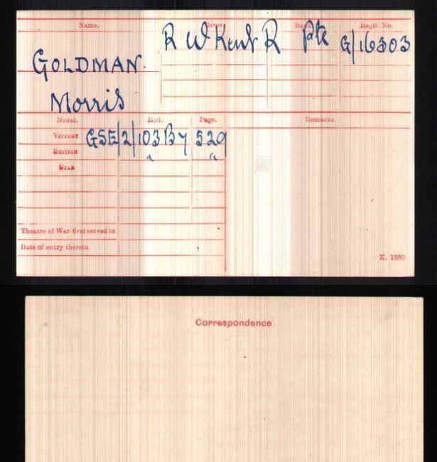 Medal card