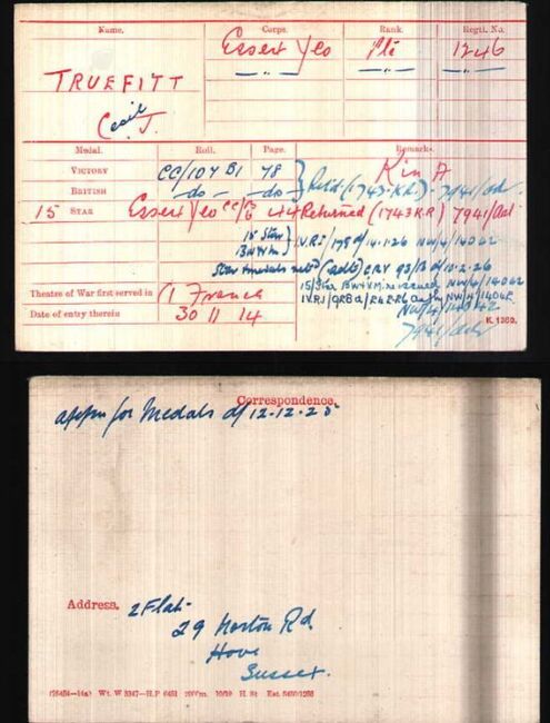 Medal card