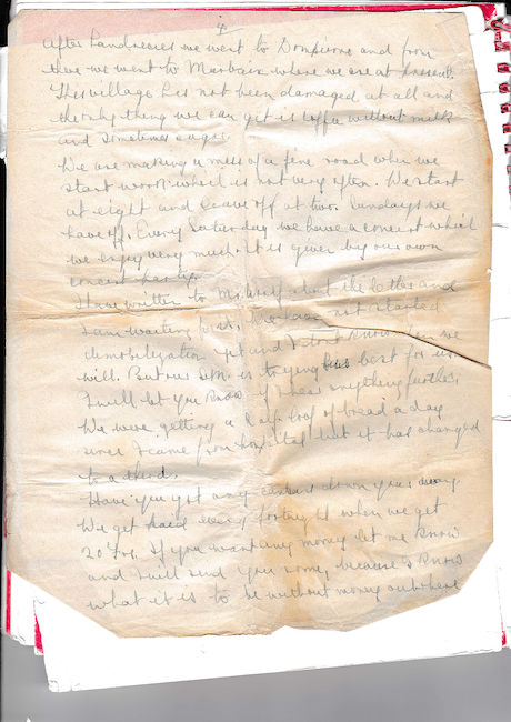 Letter to his family
