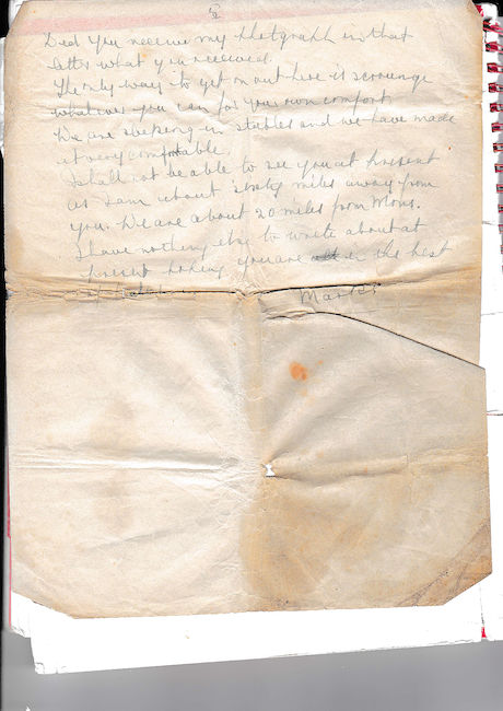 Letter to his family