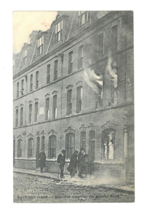 The Anarchists' house on fire