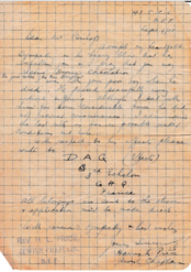 Letter (Transcribed into anecdotes)