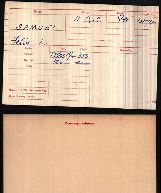 Medal card