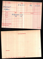 Medal index card