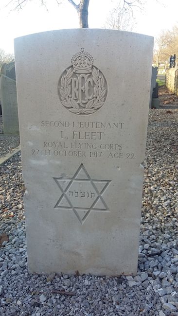 Headstone in the Jewish Section of Phillips Park Cemetery, East Manchester