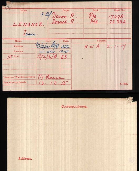 Medal card